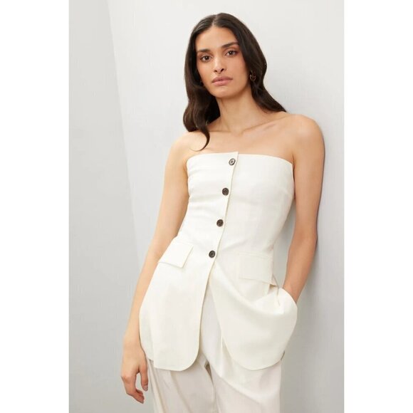 LVIR Wool Corset Top in Off-white Size Large - Picture 1 of 16